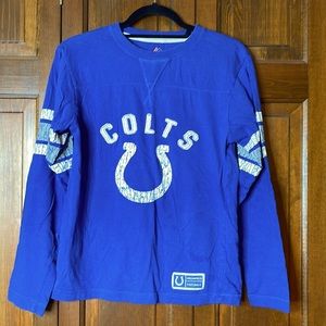 Colts blue, long-sleeved women’s top